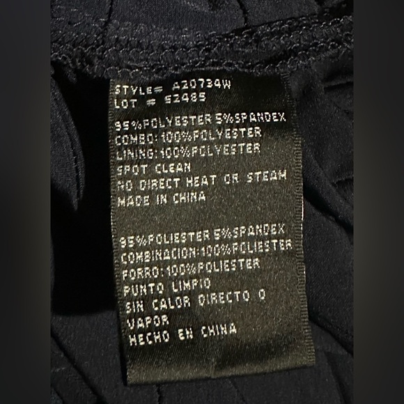 Betsy & Adams Elegant Navy Silver Cold Shoulder Drop Waist Dress Plus Sizes, NEW - Picture 14 of 14